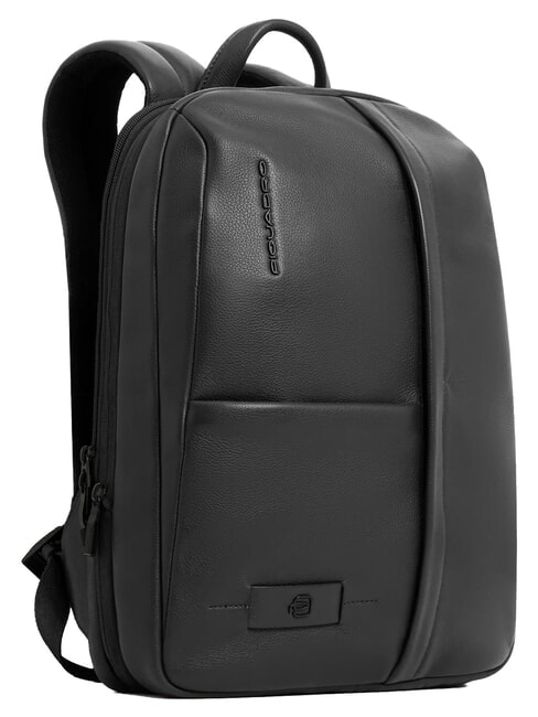 RUSSEL Rucsac pentru laptop de 14", din piele negru - Rucsacuri pentru laptop