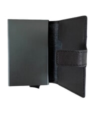 PIQUADRO BLACK SQUARE Suport card din piele verde/maro &icirc;nchis - Portofele bărbați - 2