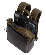PIQUADRO BLACK SQUARE Rucsac din piele pentru laptop de 14". verde/maro &icirc;nchis - Rucsacuri pentru laptop - 5