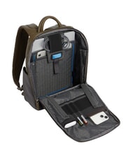 PIQUADRO BLACK SQUARE Rucsac pentru laptop de 13", din piele verde/maro &icirc;nchis - Rucsacuri pentru laptop - 4