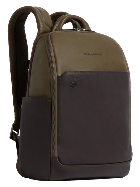 BLACK SQUARE  Rucsac din piele pentru laptop de 14" verde/maro &icirc;nchis - Rucsacuri pentru laptop