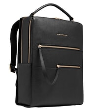 PIQUADRO PATRICIA Rucsac pentru laptop de 15,6" din piele negru - Genți femei - 2