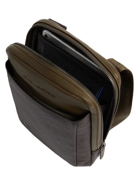 BLACK SQUARE  Geanta de transport iPad mini verde/maro &icirc;nchis - Genți de umăr bărbați