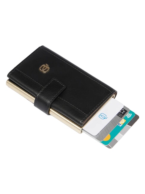 CIRCLE Suport card din piele negru - Portofele bărbați