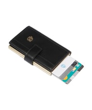 PIQUADRO CIRCLE Suport card din piele negru - Portofele bărbați - 2