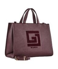 GAUD&Igrave; EMILY FLOCK Geantă de cumpărături cu ele și curea de umăr Burgundia - Genți femei - 2