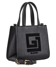 GAUD&Igrave; EMILY FLOCK Geantă mini de cumpărături cu logo și curea de umăr BLACK - Genți femei - 2