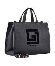 GAUD&Igrave; EMILY FLOCK Geantă de cumpărături cu ele și curea de umăr BLACK - Genți femei - 2