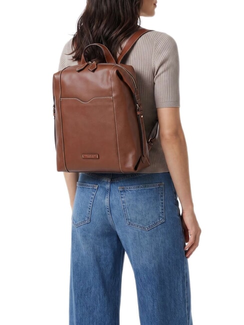 GEMMA Rucsac din piele BROWN - Genți femei