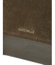 COCCINELLE STG CAMPUS WAXED SUEDE Geantă de umăr noroi - Genți femei - 3