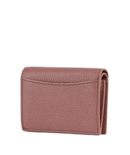 COCCINELLE METALLIC SOFT Portofel compact din piele trandafir de iarnă - Portofele femei - 3