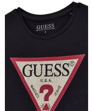 GUESS KIDS Tricou cu m&acirc;necă scurtă și strasuri jetbla - Tricou copil - 3