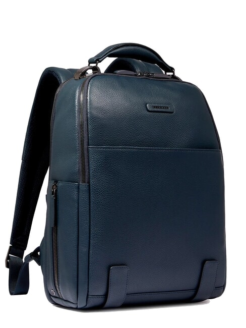 MODUS SPECIALE Rucsac pentru laptop de 14", din piele albastru - Rucsacuri pentru laptop