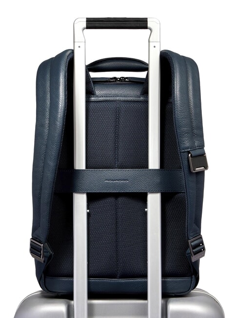 MODUS SPECIALE Rucsac pentru laptop de 14", din piele albastru - Rucsacuri pentru laptop
