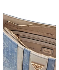 GUESS NOELLE 2 Geantă de umăr reglabilă logo-ul denim - Genți femei - 6