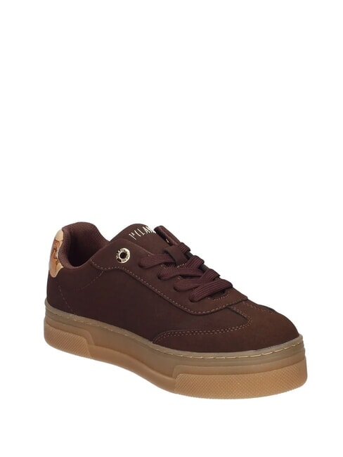 GEO Adidași maro &icirc;nchis/bej geometric - Pantofi femei