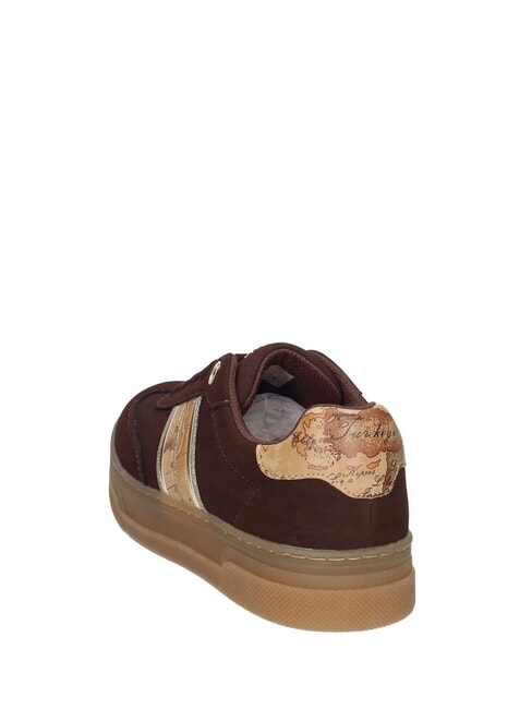 GEO Adidași maro &icirc;nchis/bej geometric - Pantofi femei