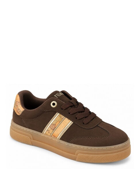 GEO Adidași maro &icirc;nchis/bej geometric - Pantofi femei