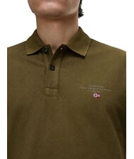 NAPAPIJRI ELBAS 4 Tricou polo din bumbac cu maneca scurta măsliniu &icirc;nchis - maiou Polo - 3