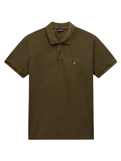 ELBAS 4 Tricou polo din bumbac cu maneca scurta măsliniu &icirc;nchis - maiou Polo