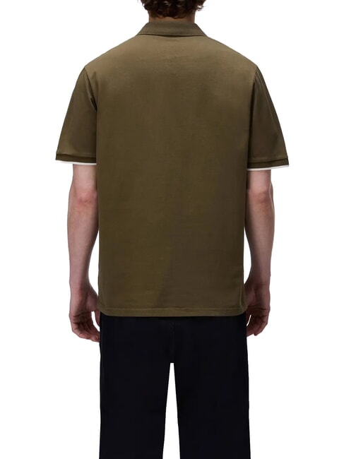 E-BADGE SS 1 Tricou polo cu m&acirc;necă scurtă măsliniu &icirc;nchis - maiou Polo
