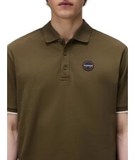 NAPAPIJRI E-BADGE SS 1 Tricou polo cu m&acirc;necă scurtă măsliniu &icirc;nchis - maiou Polo - 3