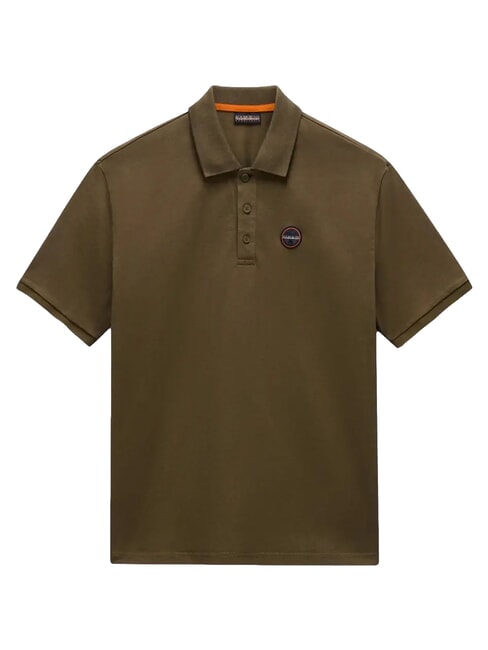 E-BADGE SS 1 Tricou polo cu m&acirc;necă scurtă măsliniu &icirc;nchis - maiou Polo