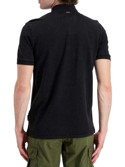 ELBAS 4 Tricou polo din bumbac cu maneca scurta negru 041 - maiou Polo