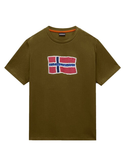 S-MAHSA SS Tricou cu m&acirc;necă scurtă măsliniu &icirc;nchis - tricou