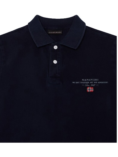 K ELBAS 5 Tricou polo cu m&acirc;necă scurtă, bumbac pur blu marine - Tricou copil