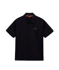NAPAPIJRI E-ELEVATED LOGO SS Tricou polo din bumbac frumusețe neagră - maiou Polo - 3