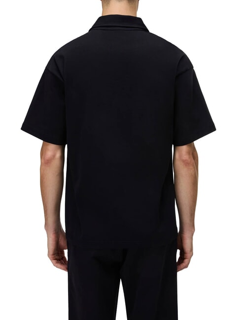 E-ELEVATED LOGO SS Tricou polo din bumbac frumusețe neagră - maiou Polo