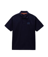 NAPAPIJRI E-ELEVATED LOGO SS Tricou polo din bumbac blu marine - maiou Polo - 3