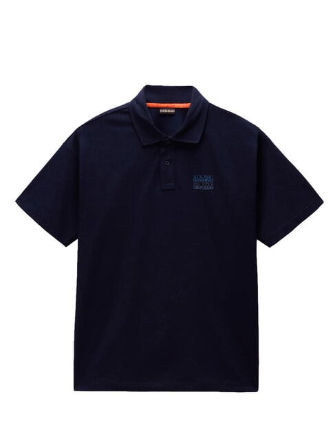 E-ELEVATED LOGO SS Tricou polo din bumbac blu marine - maiou Polo