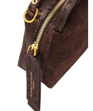 GIANNI CHIARINI ALIFA Geantă mini cu curea de umăr mocha - Genți femei - 4