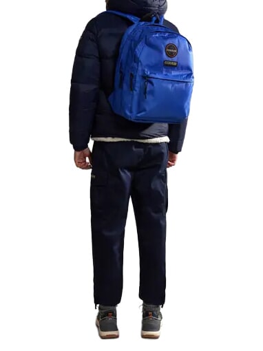 H-VOYAGE DP Rucsac cu buzunar frontal dublu albastru orbitor - Rucsacuri pentru școală și timp liber