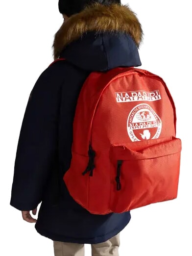 HAPPY DAYPACK 5 Rucsac cu buzunar frontal și logo argilă portocalie - Rucsacuri pentru școală și timp liber