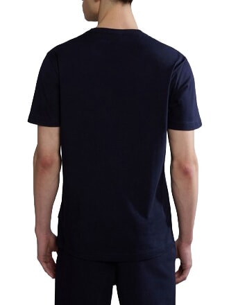S-KASBA Tricou cu m&acirc;necă scurtă, bumbac pur blu marine - tricou