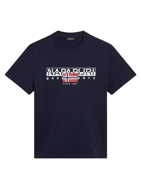 S-AYLMER Tricou din bumbac blu marine - tricou