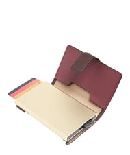 PIQUADRO CIRCLE Suport card din piele vișiniu/roz - Portofele bărbați - 2