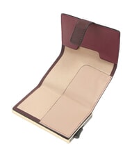 PIQUADRO CIRCLE Suport card din piele vișiniu/roz - Portofele bărbați - 3
