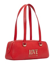 LOVE MOSCHINO GILDED Geantă de umăr, cu lanț RED - Genți femei - 2