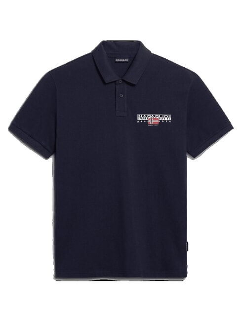 E-AYLMER Tricou polo cu m&acirc;necă scurtă blu marine - maiou Polo