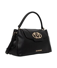 LOVE MOSCHINO OVAL FRIEZE Geantă de m&acirc;nă, cu curea de umăr negru - Genți femei - 2