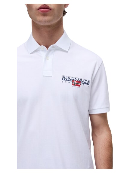 E-AYLMER Tricou polo cu m&acirc;necă scurtă BLACK - maiou Polo