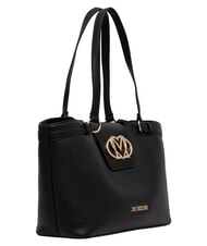 LOVE MOSCHINO OVAL FRIEZE Geantă de cumpărături cu clutch negru - Genți femei - 3