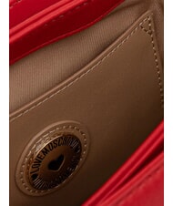 LOVE MOSCHINO GILDED Geantă de umăr, cu lanț RED - Genți femei - 4