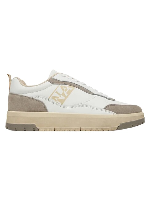 S5DUST01 Adidași din piele alb/bej - Pantofi bărbați