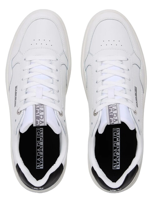 S5BARK12 Adidași din piele alb/negru - Pantofi bărbați