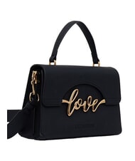 LOVE MOSCHINO ITALICS LOVE Geantă de m&acirc;nă, cu curea de umăr negru - Genți femei - 2